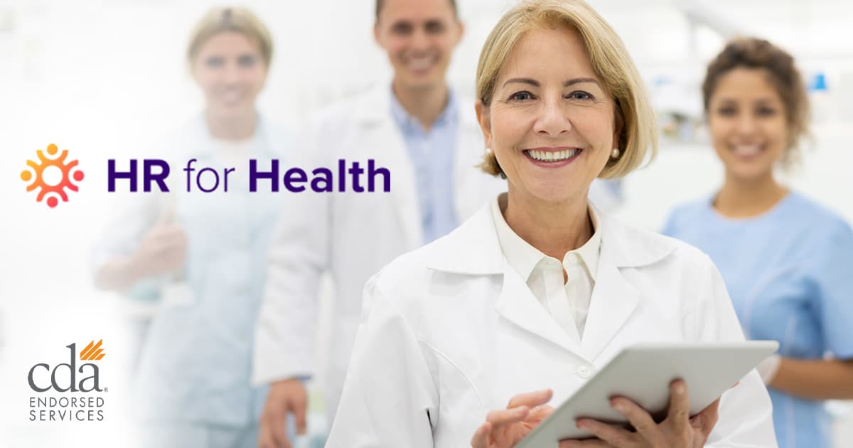 HR for Health logo CDA Endorsed Services logo